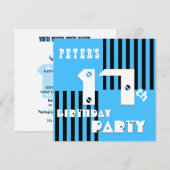 17e of elke verjaardag moderne strepen t17z kaart (Voorkant / Achterkant)