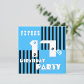 17e of elke verjaardag moderne strepen t17z kaart (Staand voorkant)