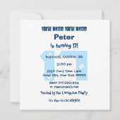 17e of elke verjaardag moderne strepen t17z kaart (Achterkant)