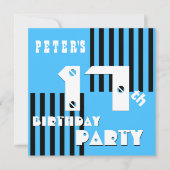 17e of elke verjaardag moderne strepen t17z kaart (Voorkant)
