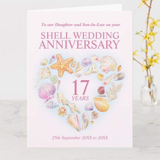 17e shell - verjaardagsdag waterverf Dochter Kaart (Gele Bloem)