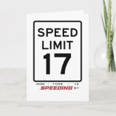 17e Speed Limit Verjaardag Kaart (Voorkant)