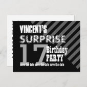 17e TEEN Surprise Verjaardag Save the Date T17A Aankondigingskaart (Voorkant / Achterkant)