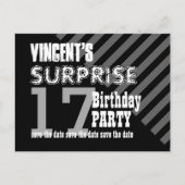 17e TEEN Surprise Verjaardag Save the Date T17A Aankondigingskaart (Voorkant)