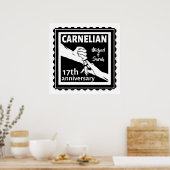 17e trouwdag zwart-wit poster (Keuken)