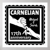 17e trouwdag zwart-wit poster (Voorkant)