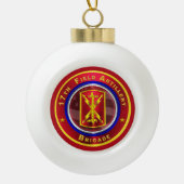 17e veldartillerie-brigade keramische bal ornament (Voorkant)