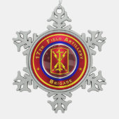 17e veldartillerie-brigade tin sneeuwvlok ornament (Voorkant)