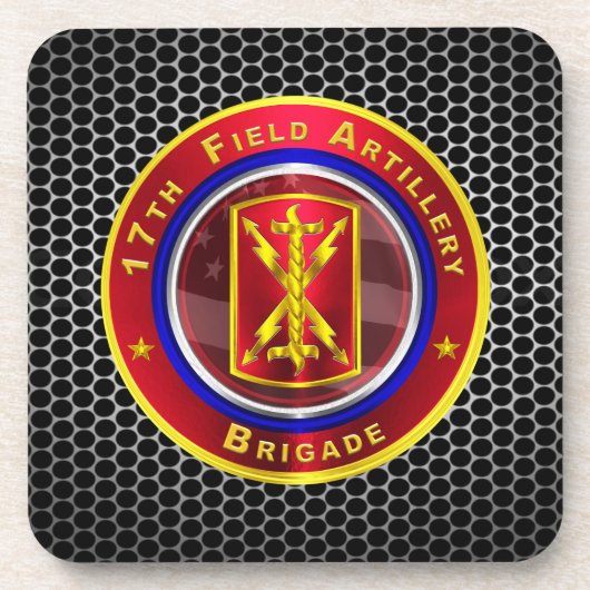 17e veldartillerijbrigade "Thunderbolt" Bier Onderzetter (Voorkant)