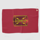 17e veldartillerijbrigade "Thunderbolt" Golfhanddoek (Horizontaal)