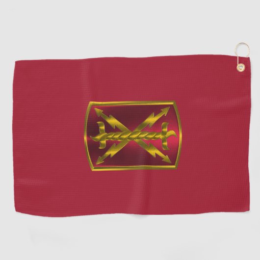 17e veldartillerijbrigade "Thunderbolt" Golfhanddoek (Horizontaal)
