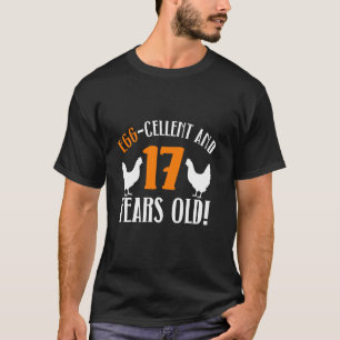 17e verjaardag 17 jaar oud kippenboer kip t-shirt