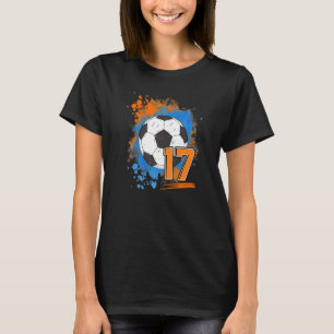 17e verjaardag 17 jaar oud Voetbal T-shirt