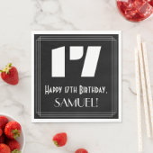 17e verjaardag: Art Deco geïnspireerd look "17" +  Servet (Insitu)