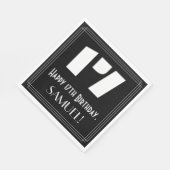 17e verjaardag: Art Deco geïnspireerd look "17" +  Servet (Hoek)