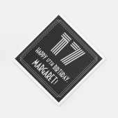 17e verjaardag: Art Deco geïnspireerd look "17" +  Servet (Hoek)