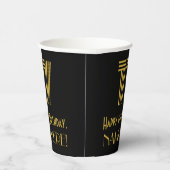 17e verjaardag: Art Deco Geïnspireerde look "17" e Papieren Bekers (Rechts)