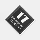 17e verjaardag ~ Art Deco geïnspireerde look "17", Servet (Hoek)