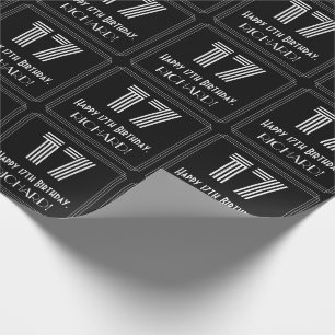 17e verjaardag: Art Deco geïnspireerde look "17" w Cadeaupapier