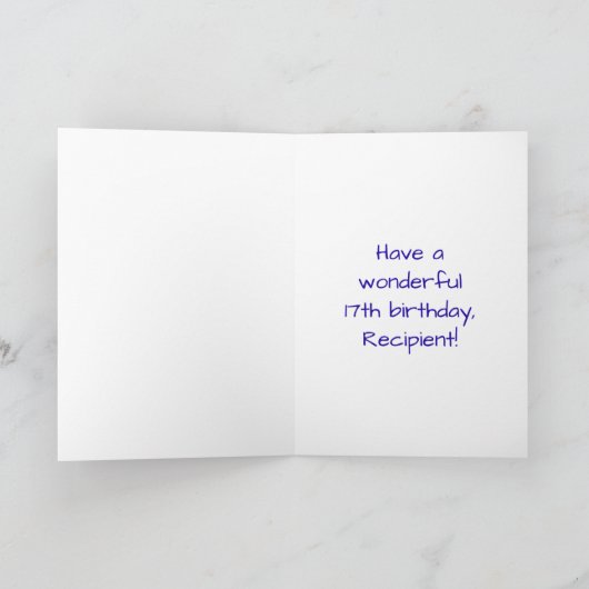 17e verjaardag: Beeldende harten patroon, regenboo Kaart (Binnen)