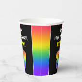 17e verjaardag: Colorful Rainbow # 17, Naam op maa Papieren Bekers (Rechts)
