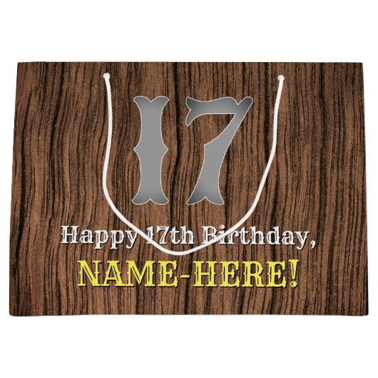 17e verjaardag: Country Western geïnspireerd uiter Groot Cadeauzakje (Voorkant)