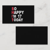 17e verjaardag dus blij dat ik 17 ben vandaag Gift Informatiekaartje (Voorkant / Achterkant)