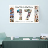 17e verjaardag feest nummer 17 foto collage spandoek (Beurs)