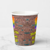17e verjaardag: Fun Graffiti-geïnspireerde regenbo Papieren Bekers (Links)