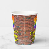 17e verjaardag: Fun Graffiti-geïnspireerde regenbo Papieren Bekers (Rechts)