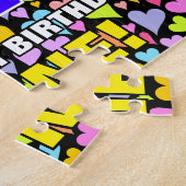 17e verjaardag — Fun, liefhebbende hartvormen + "1 Legpuzzel (Zijkant)