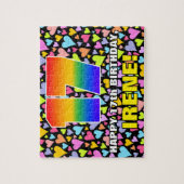 17e verjaardag — Fun, liefhebbende hartvormen + "1 Legpuzzel (Verticaal)