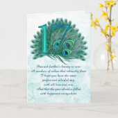 17e verjaardag genummerde wenskaarten kaart (Gele Bloem)