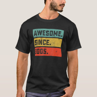 17e verjaardag Geweldige sinds 2005 17 jaar T-shirt