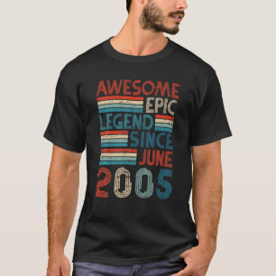 17e verjaardag Gifts Geweldige epic Legend sinds j T-shirt
