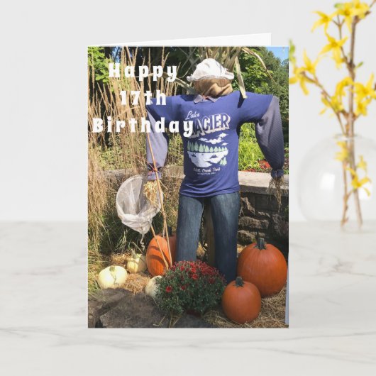 **17e VERJAARDAG** HANGT ROND OM HET TEGEN JE TE Z Kaart (Gele Bloem)