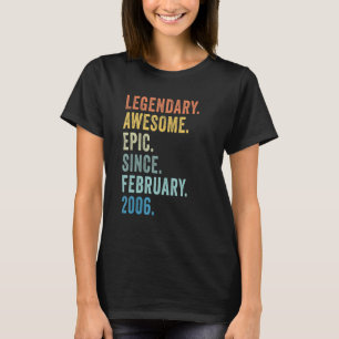 17e verjaardag jongen Legendary epic Geweldige sin T-shirt