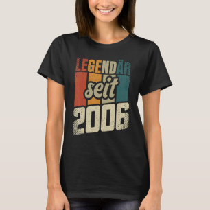 17e verjaardag jongen meisje 17 jaar 2006 t-shirt