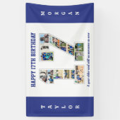 17e verjaardag Jubileum nummer 17 fotocollage Spandoek (Verticaal)