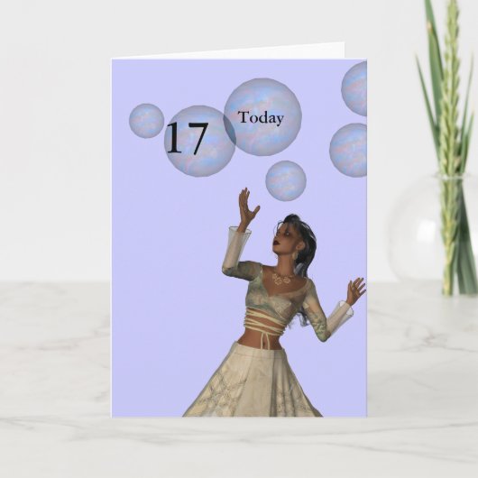 17e verjaardag kaart (Voorkant)