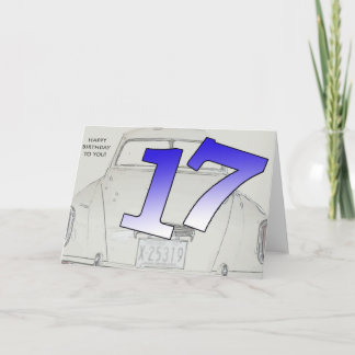 17e verjaardag kaart