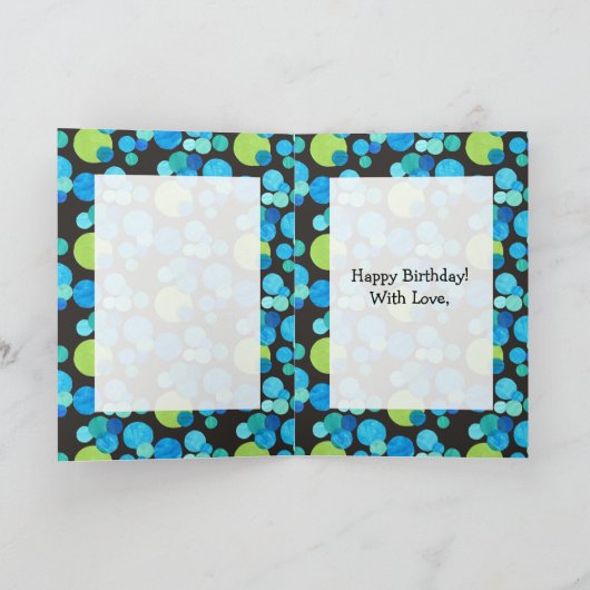 17e verjaardag Kaart: blauwe moons en stripes Kaart (Binnen)