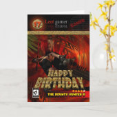 17e Verjaardag Kaart voor Gamers The Bounty Hunter (Gele Bloem)