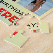 17e verjaardag: Leuke regenboog #, Aangepaste naam Legpuzzel (Zijkant)