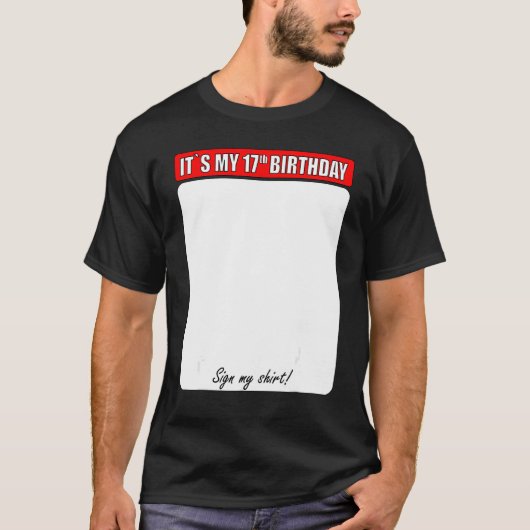 17e verjaardag Mijn teken T-shirt (Voorkant)