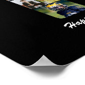 17e verjaardag nummer 17 aangepaste fotocollage poster (Hoek)