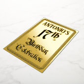 17e verjaardag Partij - Legant Manuscript + de Naa Folie Uitnodiging (Gedraaid)