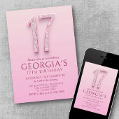 17e verjaardag Pink Diamonds Kaart