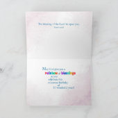 17e verjaardag Religieuze Kaart Rainbow Blessings (Binnen)