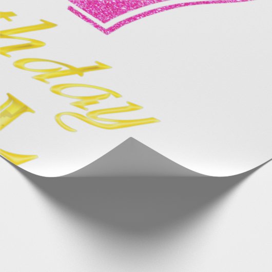 17e verjaardag Shirt Meisprinses 17 jaar oud 17t Cadeaupapier (Hoek)